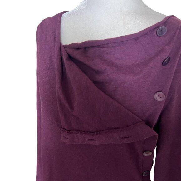 Tyler Boe Women's Side Buttoned Long Sleeve Mini Dress Red Medium - Picture 3 of 7